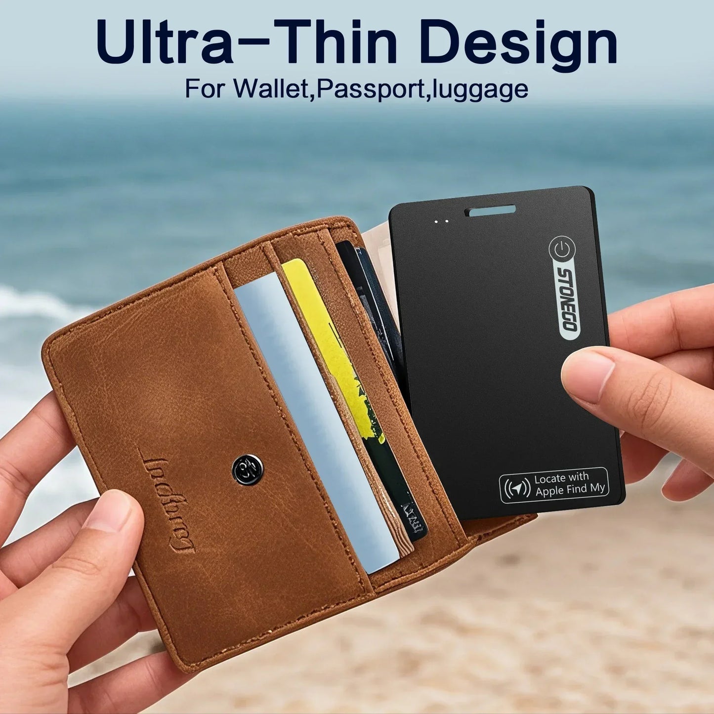 Wallet Anti-loss Card Location Tracking Smart Tag Bluetooth Device Ultra-thin Card Wireless Charge IP68 with iPhone Find My