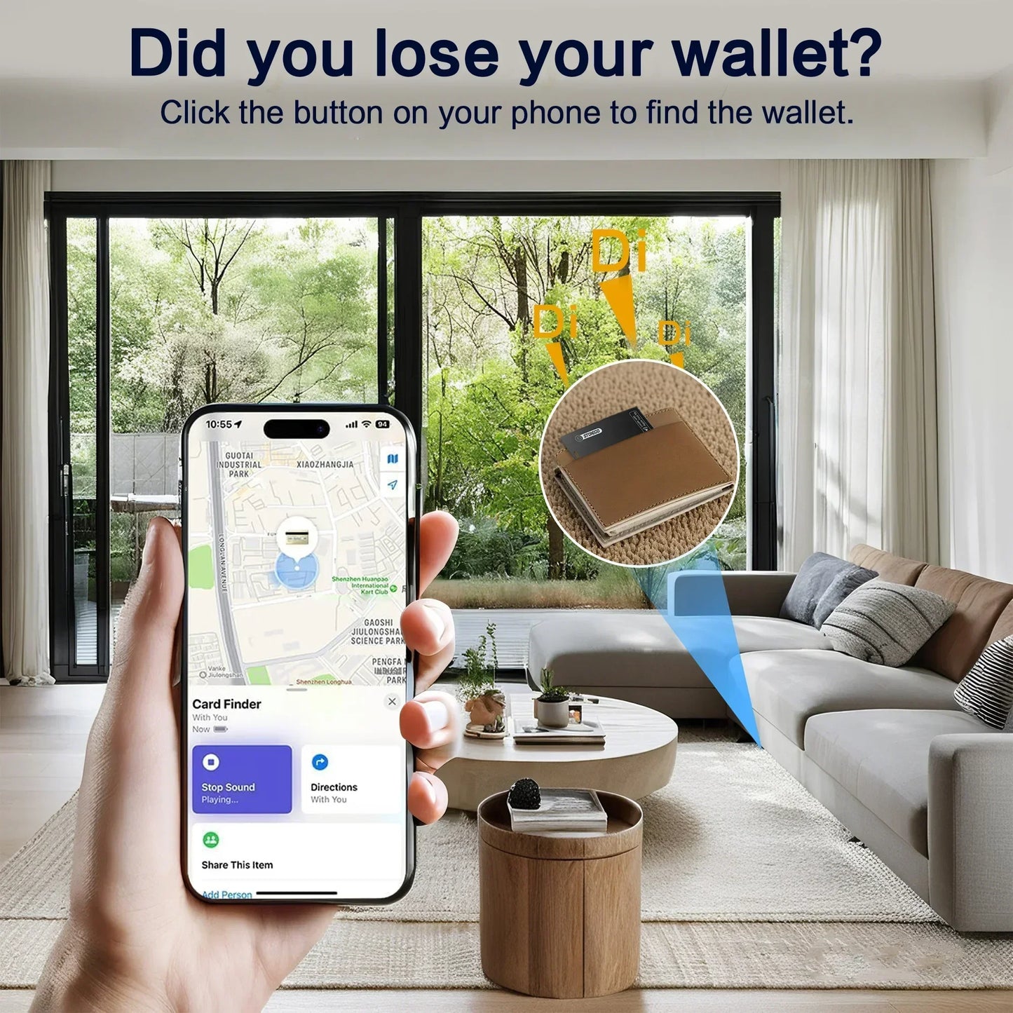 Wallet Anti-loss Card Location Tracking Smart Tag Bluetooth Device Ultra-thin Card Wireless Charge IP68 with iPhone Find My