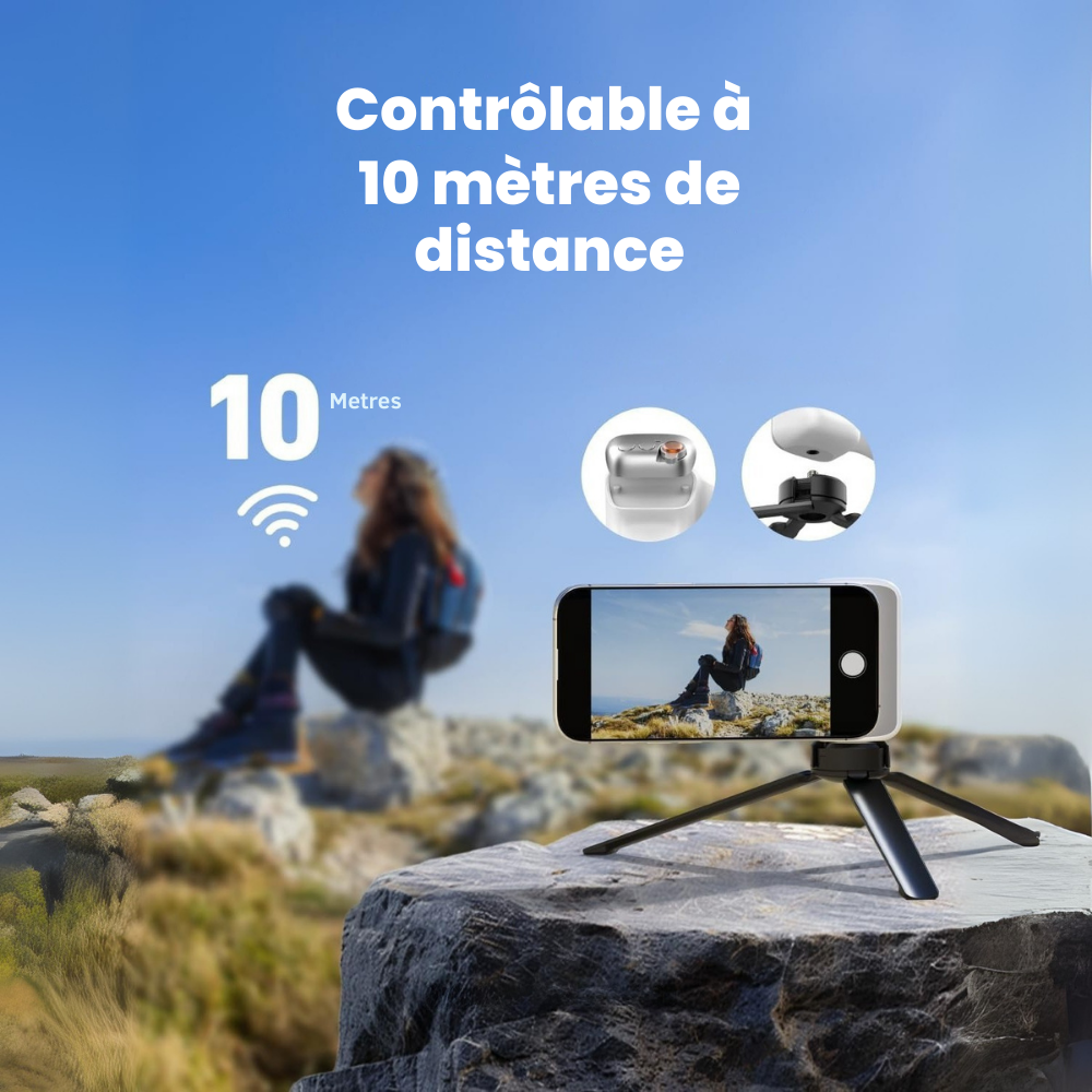 Poignée Smartphone FlashRetail – Support Magnétique et Télécommande pour Photos & Vidéos