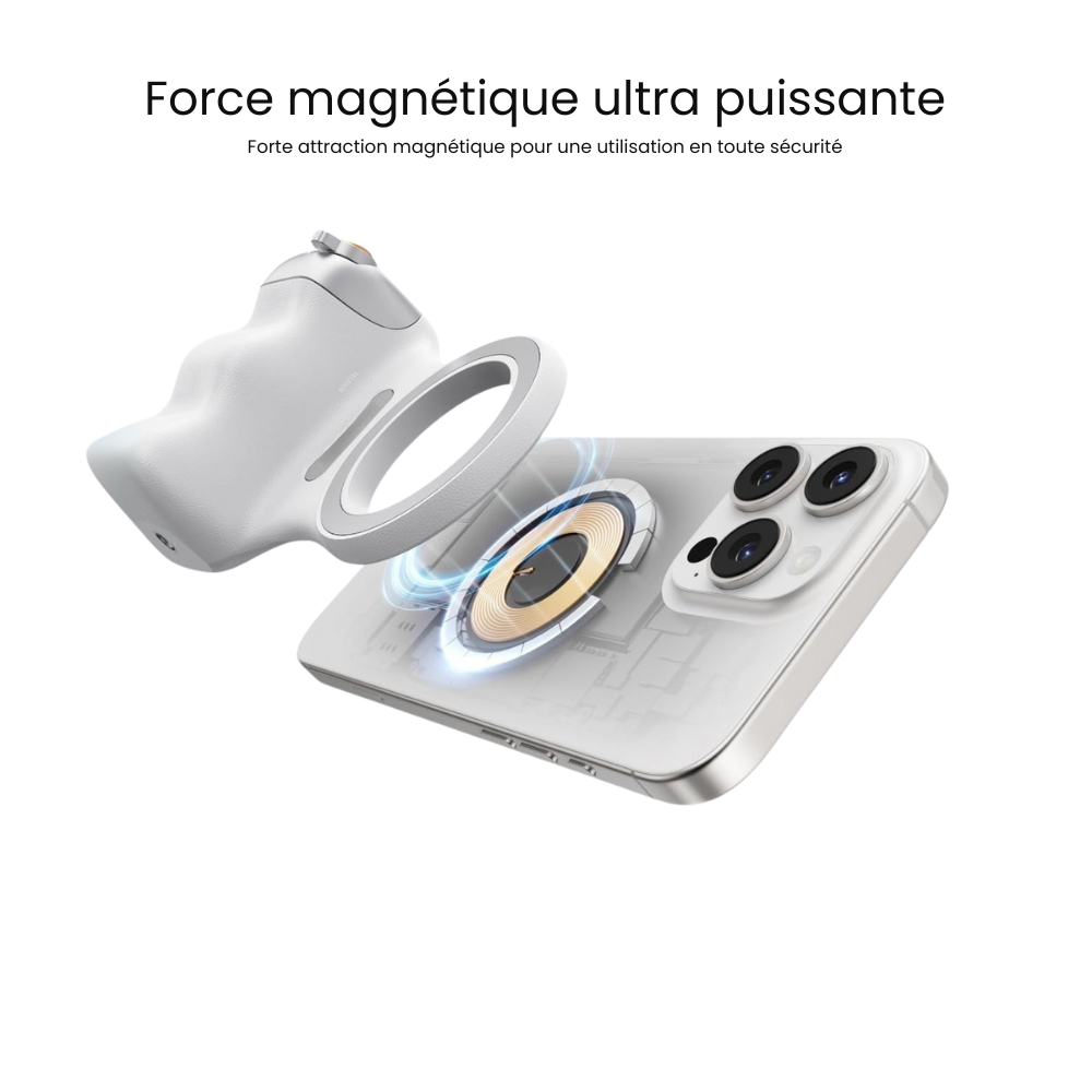 Poignée Smartphone FlashRetail – Support Magnétique et Télécommande pour Photos & Vidéos